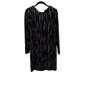 Steinmark Black and Silver Long Sleeve Dress